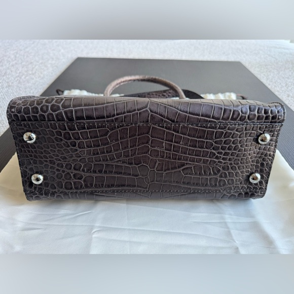 Michael Kors crocodile embossed leather satchel - Picture 7 of 10